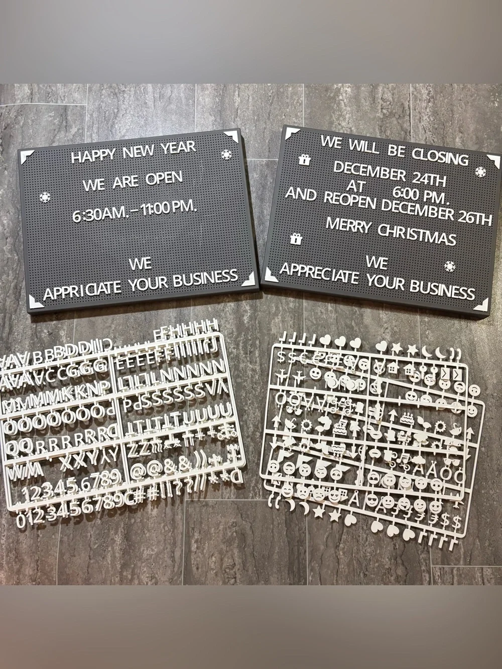 Changeable Letter Message Boards Letters Symbols 15x11 Sign Set